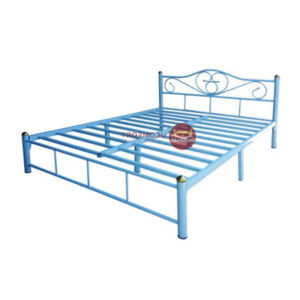 Iron bed, Lotus model, price size 5 feet, blue color