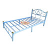 Iron bed, Lotus model, price size 5 feet, blue color, type 2