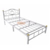 porch white iron bed