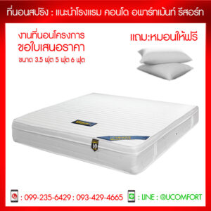 ที่นอนสปริงซุปเปอร์ รุ่น Double Spring หุ้มผ้านุ่มขนนก สีขาว ความหนา 10 นิ้ว รับประกันโครงสร้างถึง 10 ปี