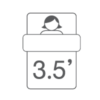 3.5 ฟุต ฟรี หมอนหนุน 1 ใบ